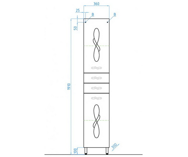 пенал STYLE LINE ВЕНЕЦИЯ
